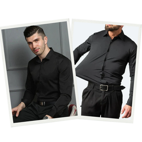 Everyday style men's stretch dress shirt, offering freedom of movement & ultimate comfort. Long sleeve.