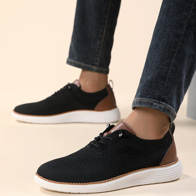 Men's comfortable brogue sneakers. Dressy yet casual, lightweight & breathable for daily use.