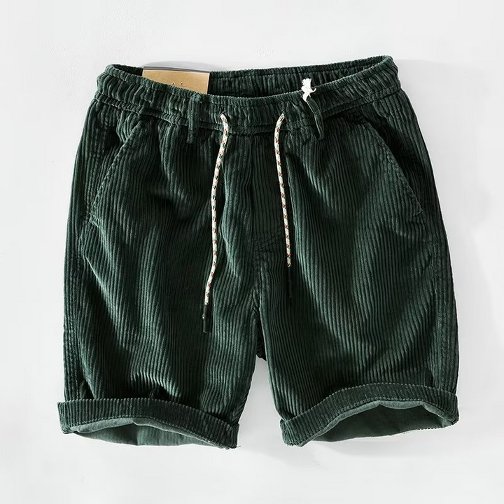 Comfortable men's relaxed fit drawstring shorts, ideal for daily wear, travel, and patio activities.