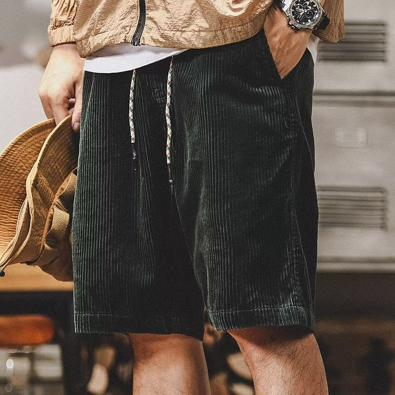 Soft fabric men's relaxed fit shorts with drawstring, offering ultra-comfort for daily use.