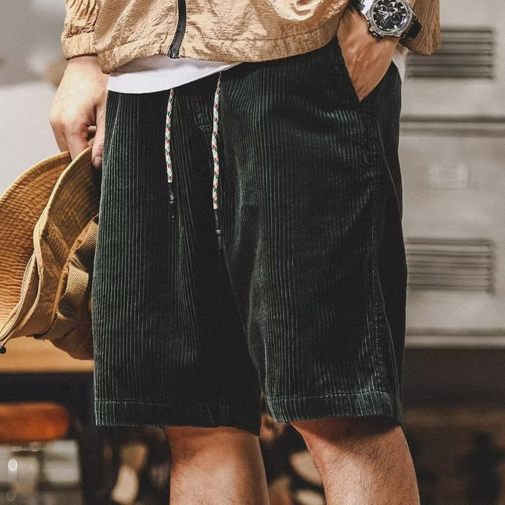 Soft fabric men's relaxed fit shorts with drawstring, offering ultra-comfort for daily use.