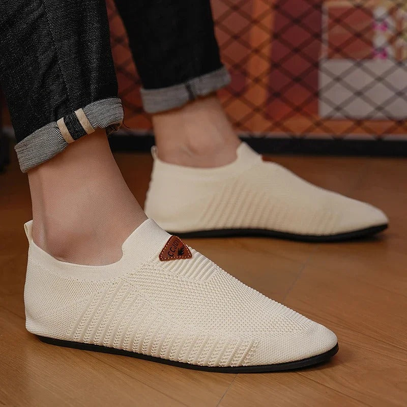 Everyday men's AirKnit slip-on shoes, offering superior lightweight comfort and breathability.