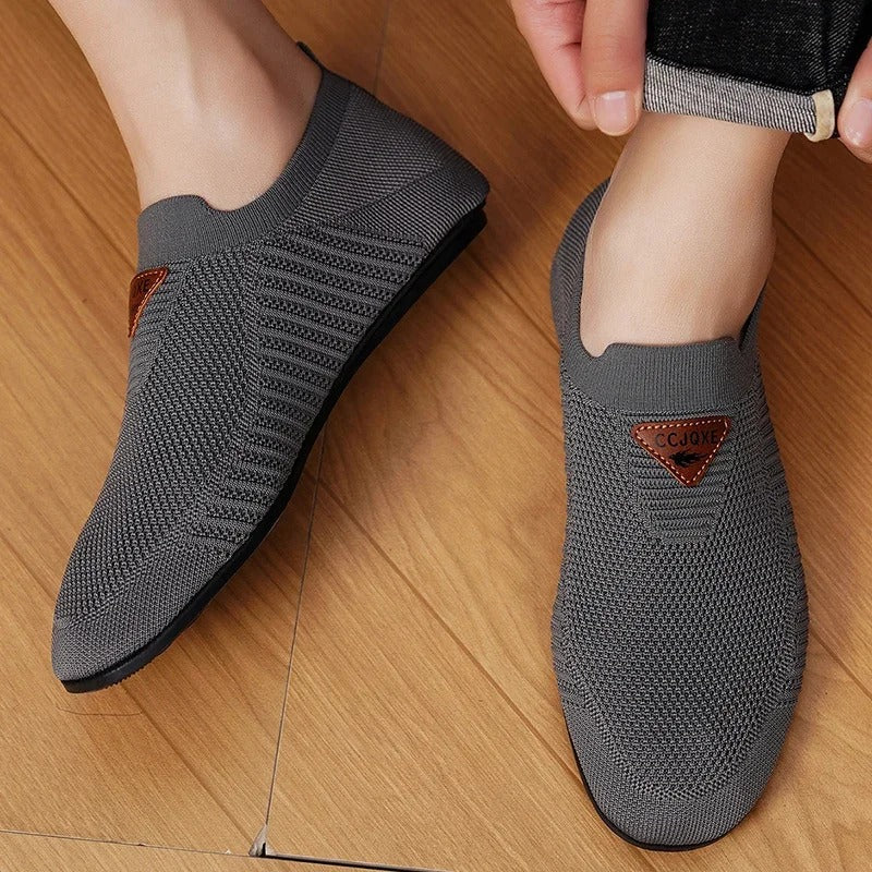 Easy-wear men's AirKnit slip-on shoes, providing breathable comfort for active lifestyles.