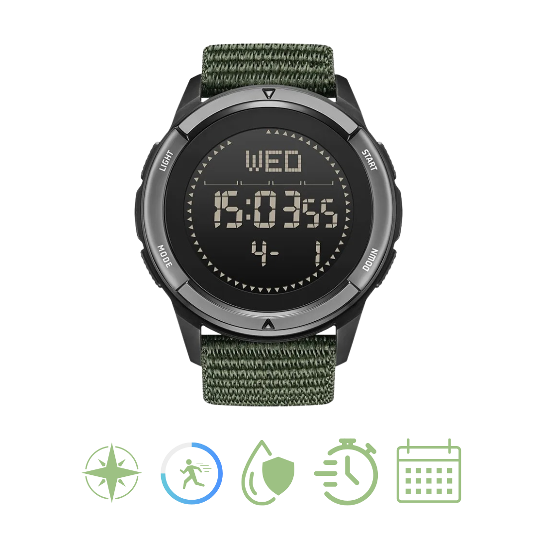 Durable, hypoallergenic men's carbon fiber sports watch, ultra-light and waterproof for any adventure.