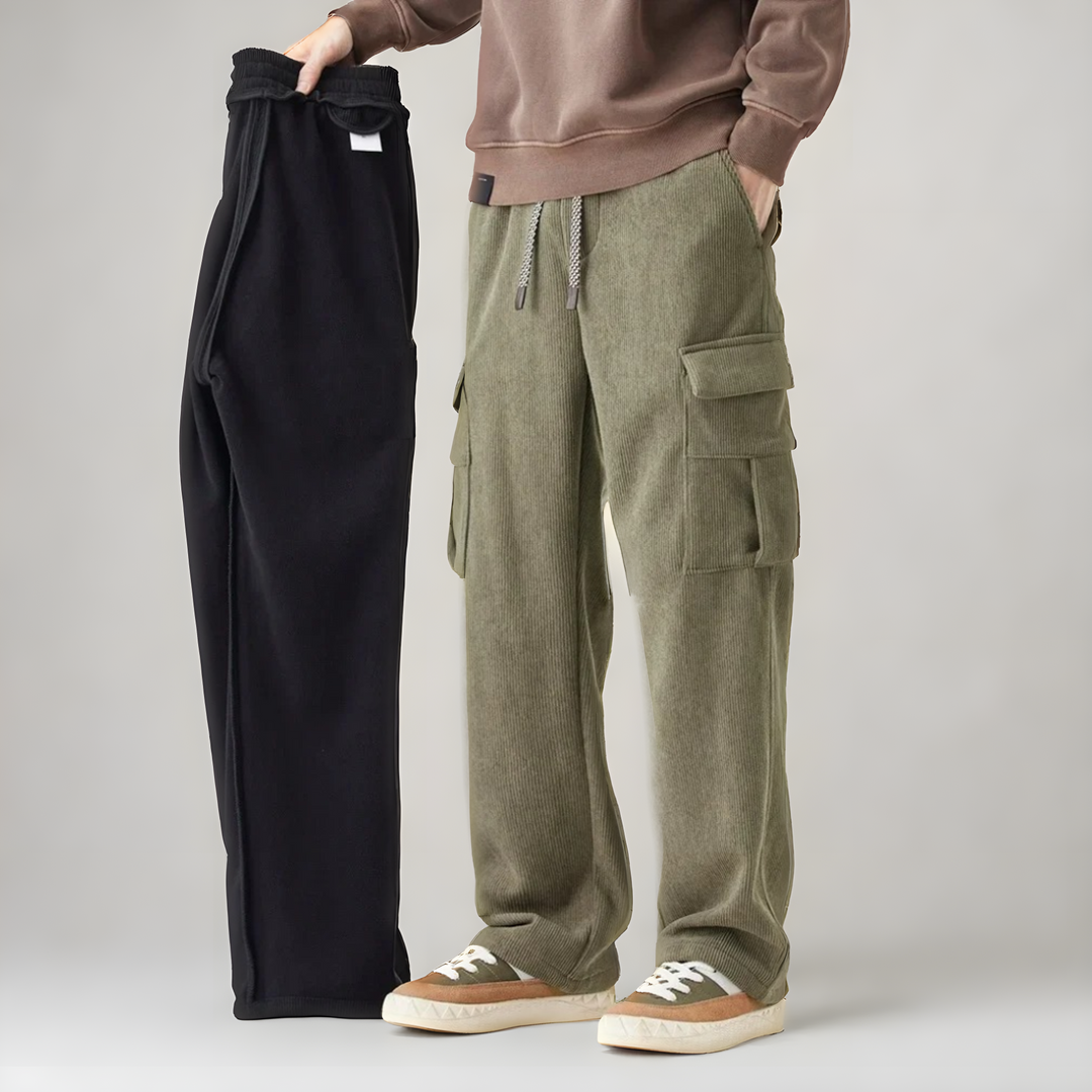 Men's ultra-soft stretch cargo sweatpants, perfect for joggers, activewear, or casual wear with practical pockets.