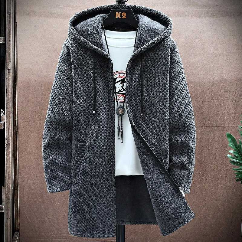 Stylish men's full-zip hoodie, ultra-soft fabric ensures premium comfort & warmth.