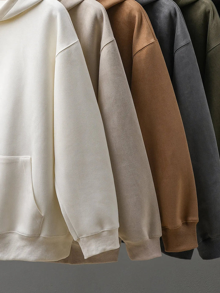 Heavyweight men's hoodie, relaxed fit and ultra-soft, perfect for ultimate warmth and casual wear.