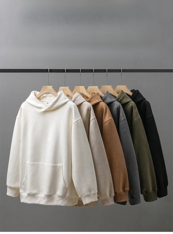 Cozy men's ultra-soft heavyweight pullover hoodie for ultimate warmth, ideal for streetwear.