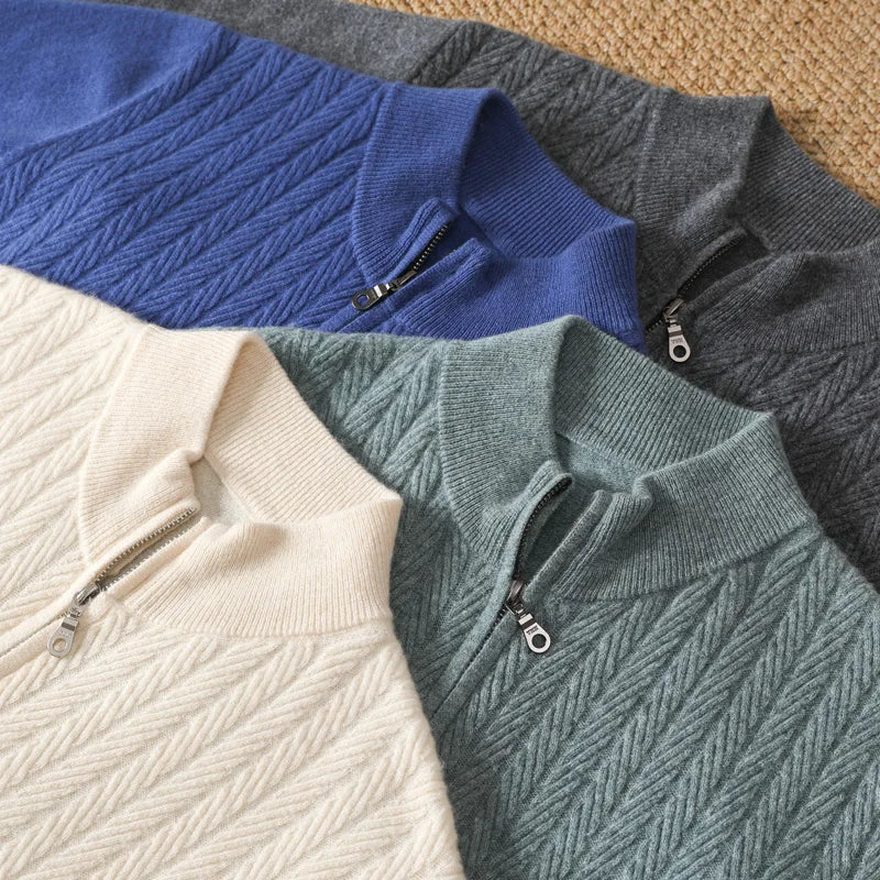 Ultra-soft men's longsleeve sweater, providing all-day comfort. Warm knit pullover, essential for casual style.
