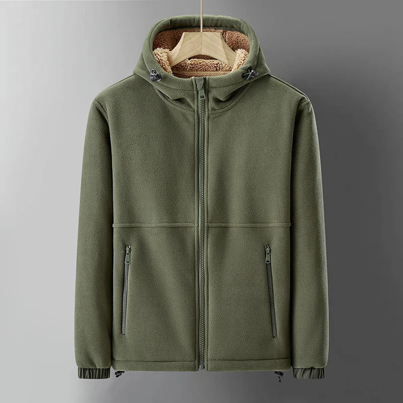 Men's full-zip hoodie featuring an ultra-soft lining for superior warmth and comfort.