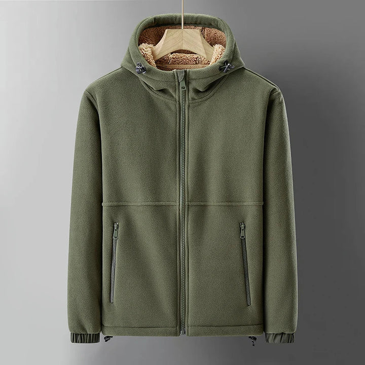 Men's full-zip hoodie featuring an ultra-soft lining for superior warmth and comfort.