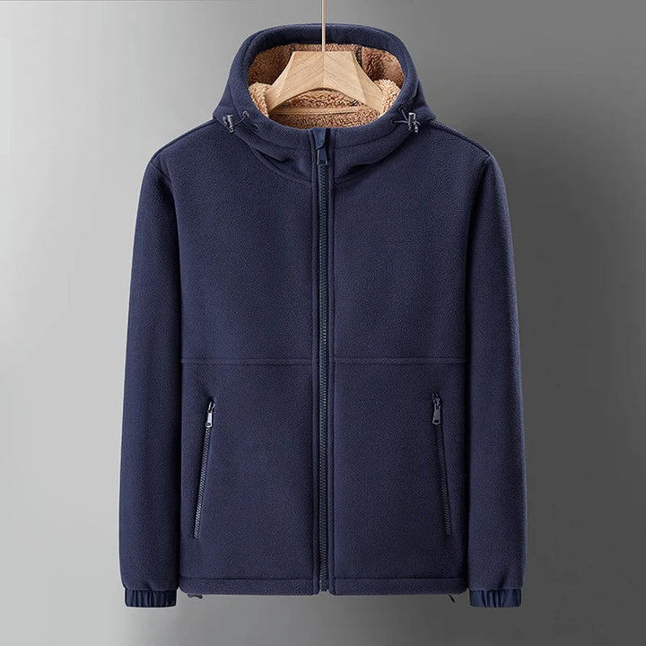 Men's ultra-soft lined full-zip hoodie. Warm, cozy, and comfortable winter outerwear.