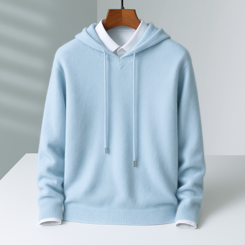 Mint green men's ultra-soft pullover hoodie, perfect for everyday casual comfort and loungewear.