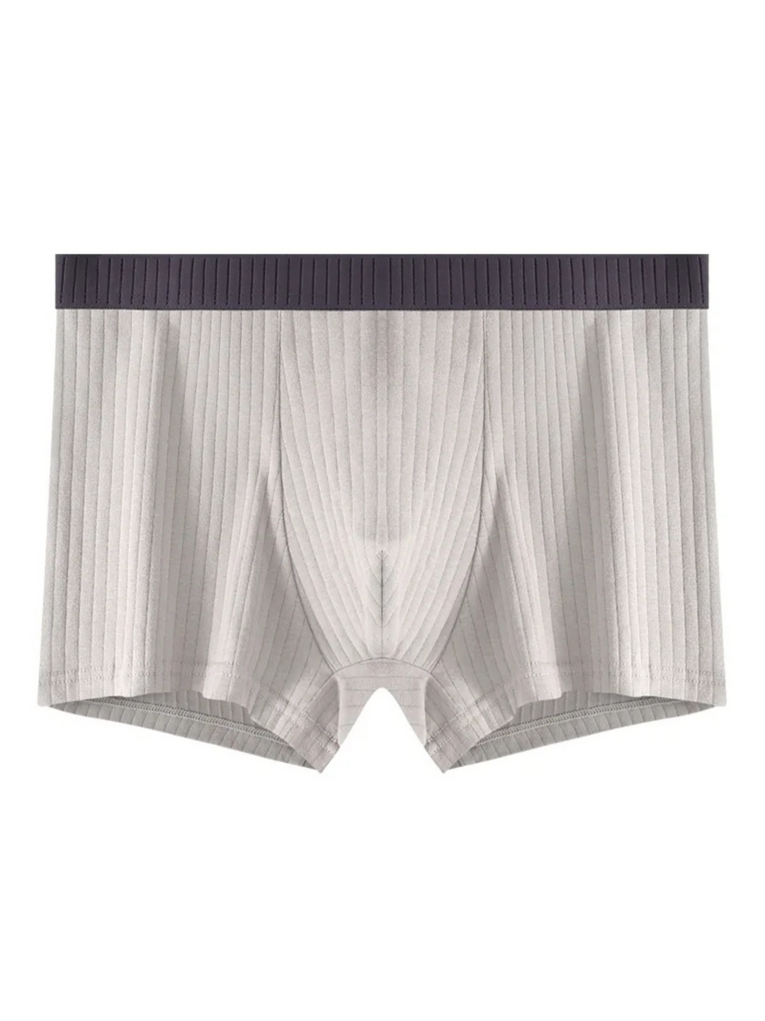 Premium men's ribbed boxer briefs, 6-pack in modal fabric for breathability and comfort.