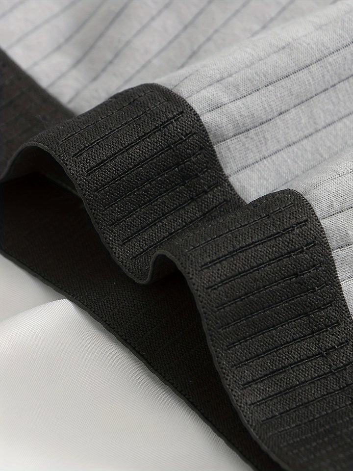 Chafe-free men's ribbed boxer briefs in a 6-pack, ultra-soft modal for daily wear.