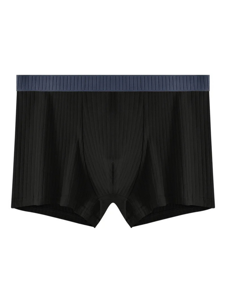 Breathable men's underwear: 6-pack ribbed modal boxer briefs with moisture-wicking.