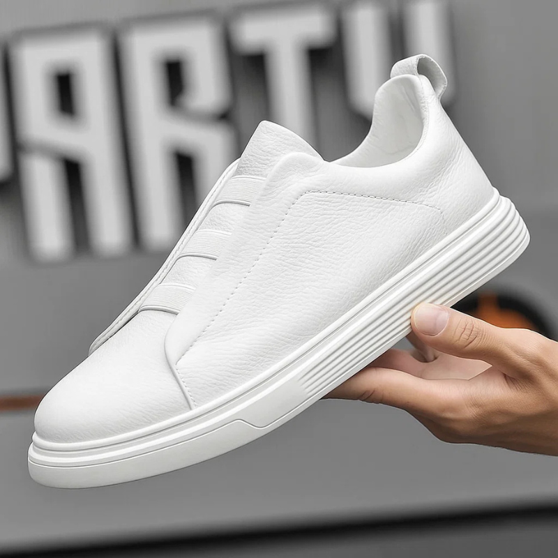 Athletic casual men's everyday sneakers. Stylish comfort shoes with unique design, perfect for urban fashion.
