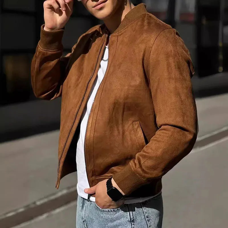 Men's urban bomber jacket, slim fit & versatile, perfect for streetwear & casual everyday style.