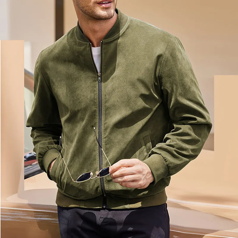 Modern men's urban bomber jacket, slim fit, stylish & suitable for casual daily wear and fashion.