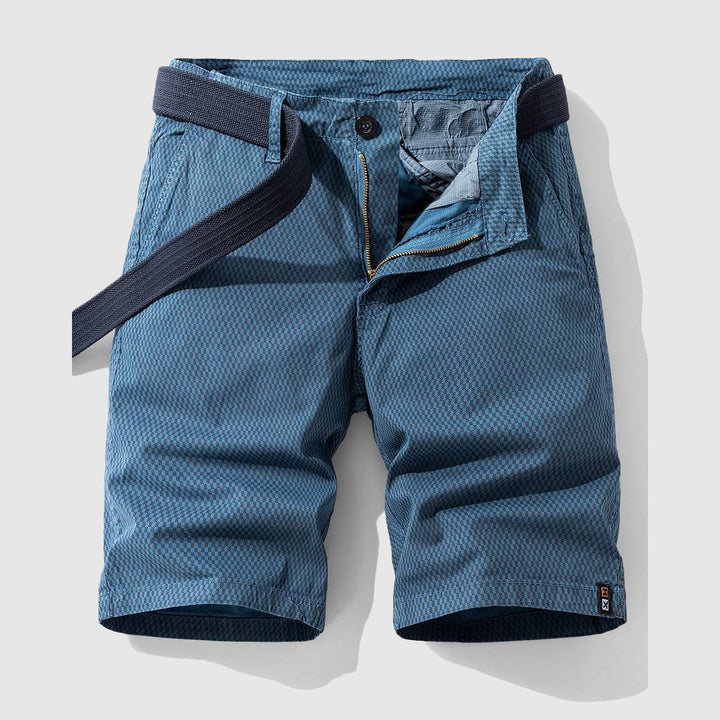 Men's urban casual shorts with elastic waist and drawstring. Comfortable relaxed fit for everyday summer wear.