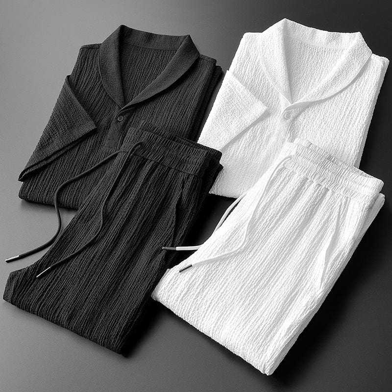 Essential men's urban comfort tracksuit set. Soft top and trousers for ultimate casual style & relaxation.