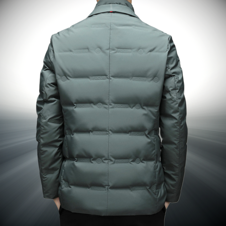 Performance men's outerwear, urban windbreaker for all-weather outdoor activities.