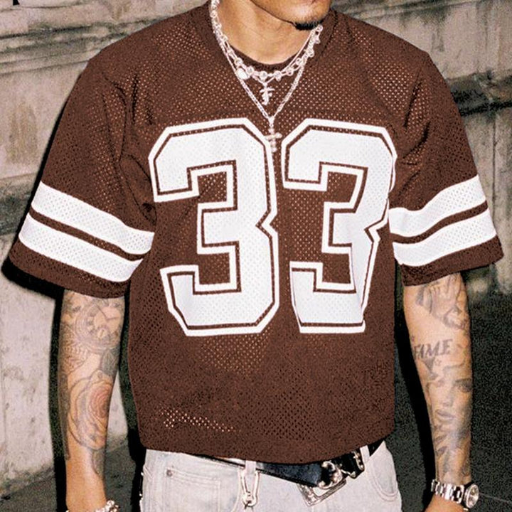 Men's Valenza mesh football jersey. Breathable athletic top in a relaxed fit for game day or casual wear.