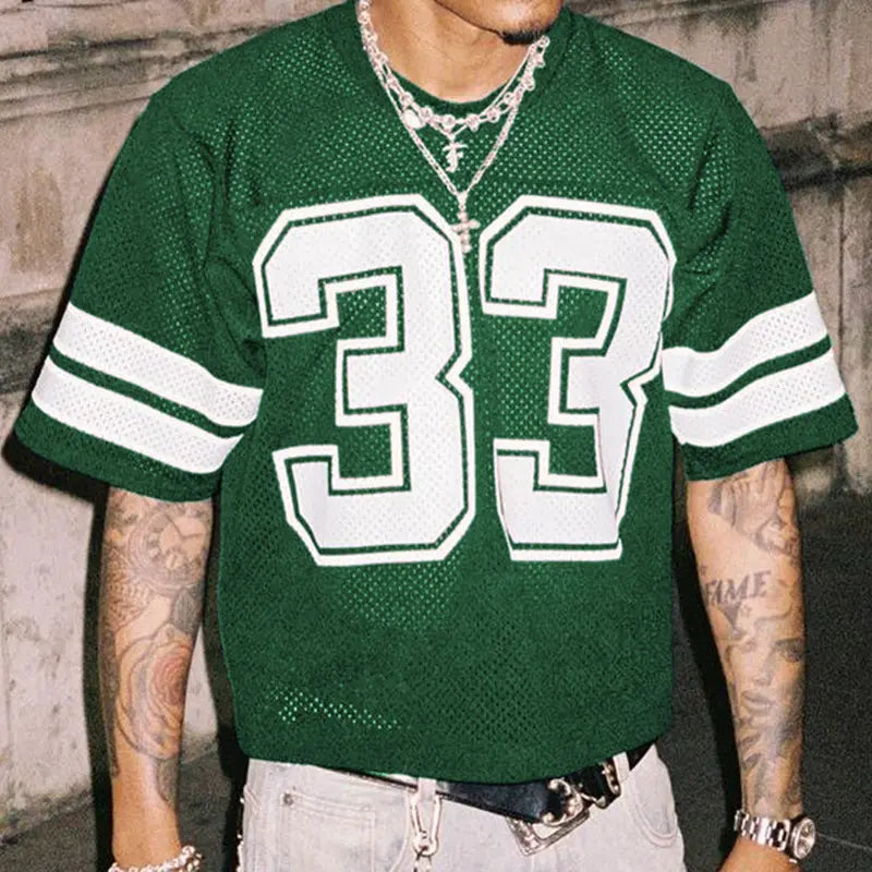 Men's Valenza mesh football jersey for streetwear fashion. Relaxed fit, breathable design, perfect for casual style.