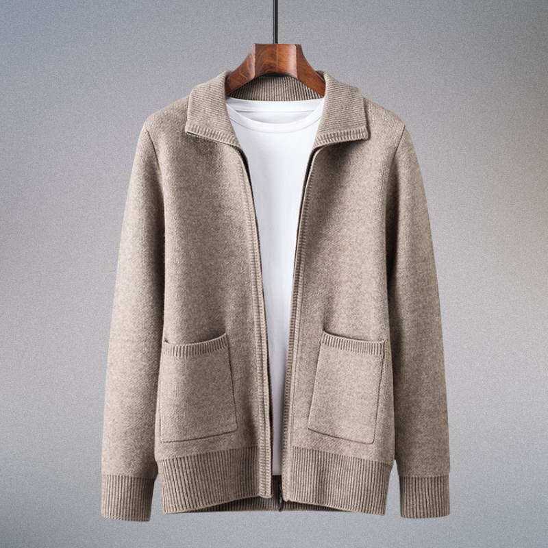 Men's Valero cardigan: premium comfort & effortless style. Cozy knit sweater, perfect for fall & winter layers.