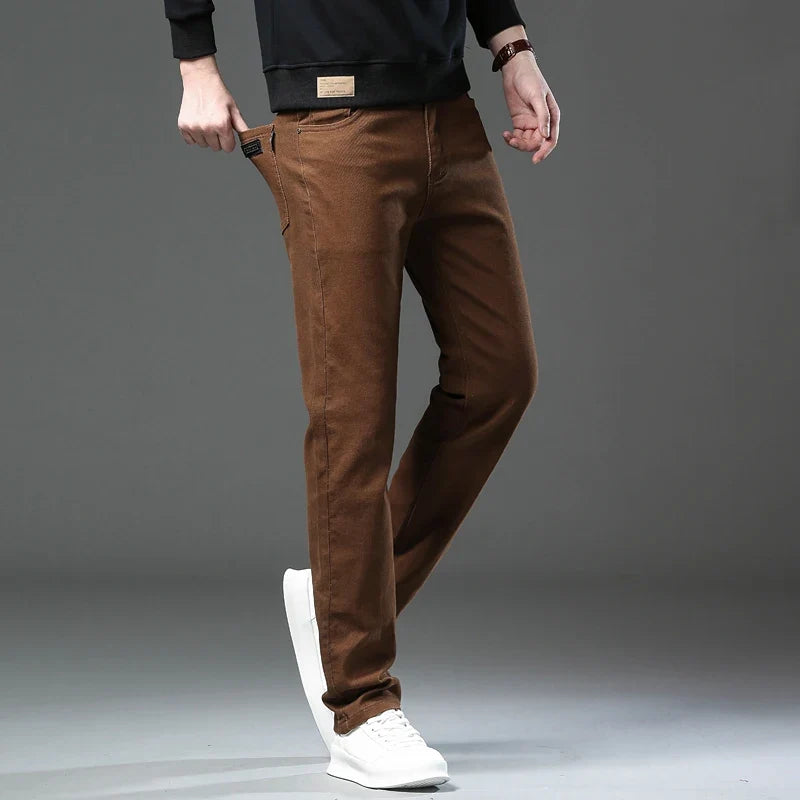 Durable Vance men's regular fit straight leg pants. Versatile, all-season comfort for daily casual & workwear.