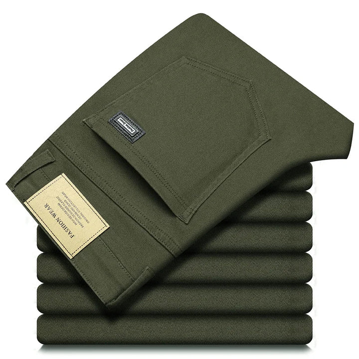 Classic black Vance men's regular fit straight leg pants. Versatile comfort for both casual & workwear.