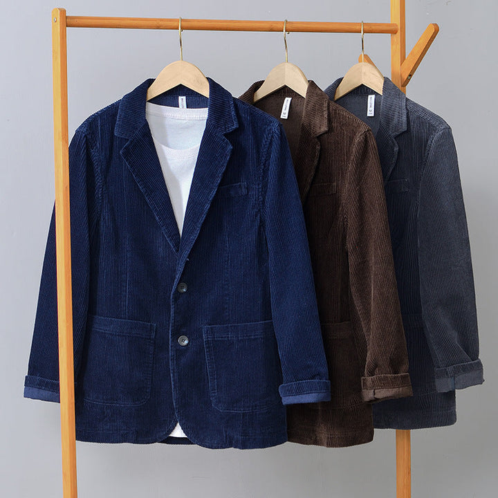 Inner lining view of Men's VARESE smart-casual blazer, highlighting quality & sophisticated layering.