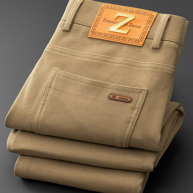 Green Men's Vault jeans, versatile casual pants with elevated style & comfort.