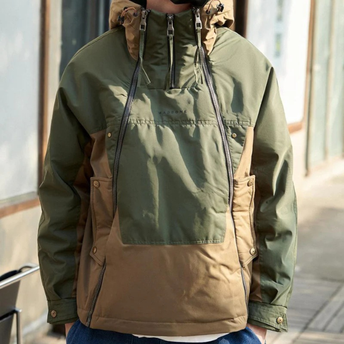 Man wearing a versatile gray Men's Vector insulated techwear jacket, a premium winter coat option.