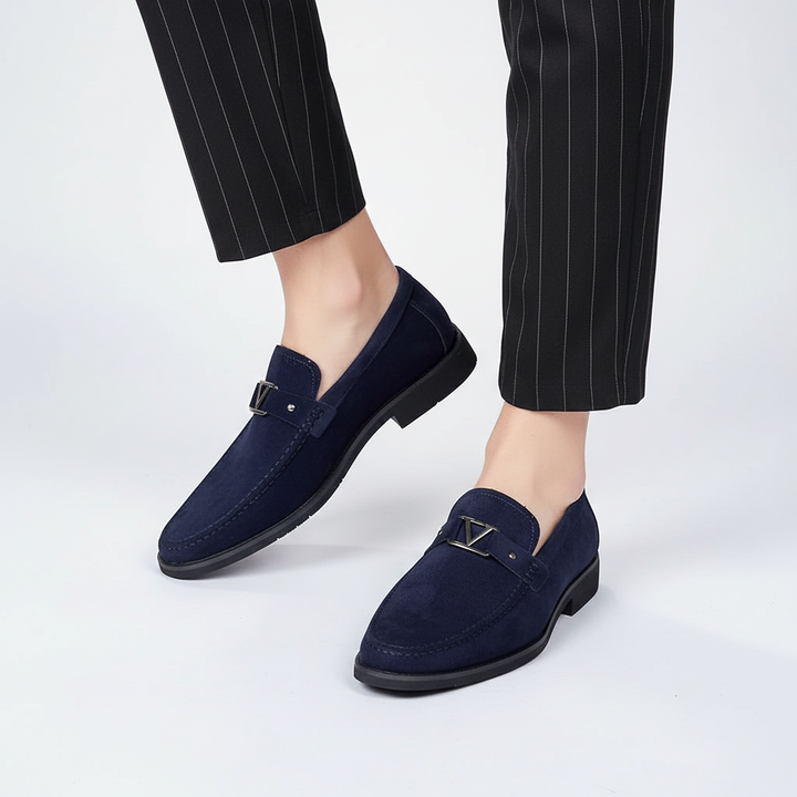 Bruce men's slip-on loafers in vegan suede, ideal for casual and formal wear