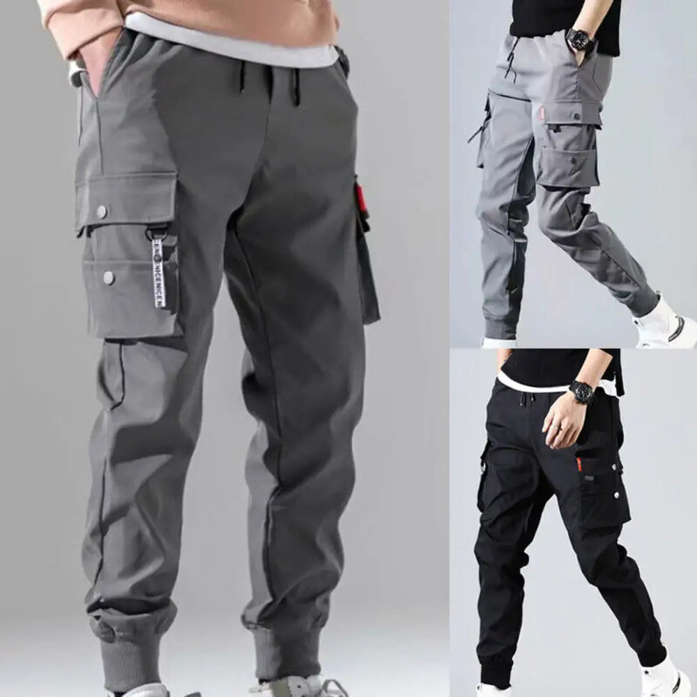 Men's Velocity cargo joggers, comfortable streetwear pants with a modern tapered leg and drawstring waist.