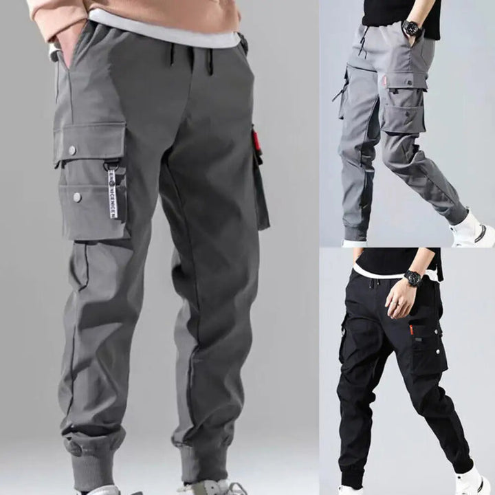 Men's Velocity cargo joggers, comfortable streetwear pants with a modern tapered leg and drawstring waist.