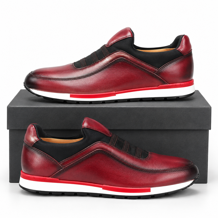 A pair of genuine velour leather brogues. Classic men's shoes offering retro style and comfortable fit.