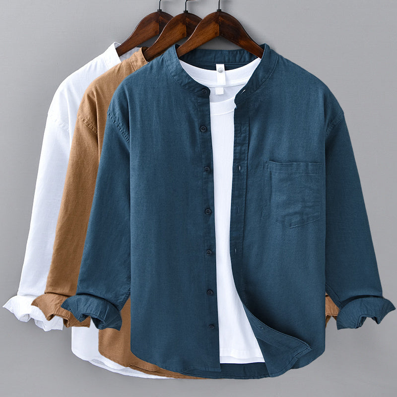 Men's Verona casual button-down shirt with relaxed fit, perfect as a lightweight summer top.