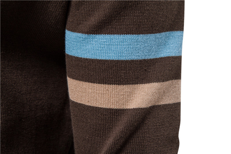 Men's Verona cardigan layered over a casual shirt, versatile modern style for everyday.