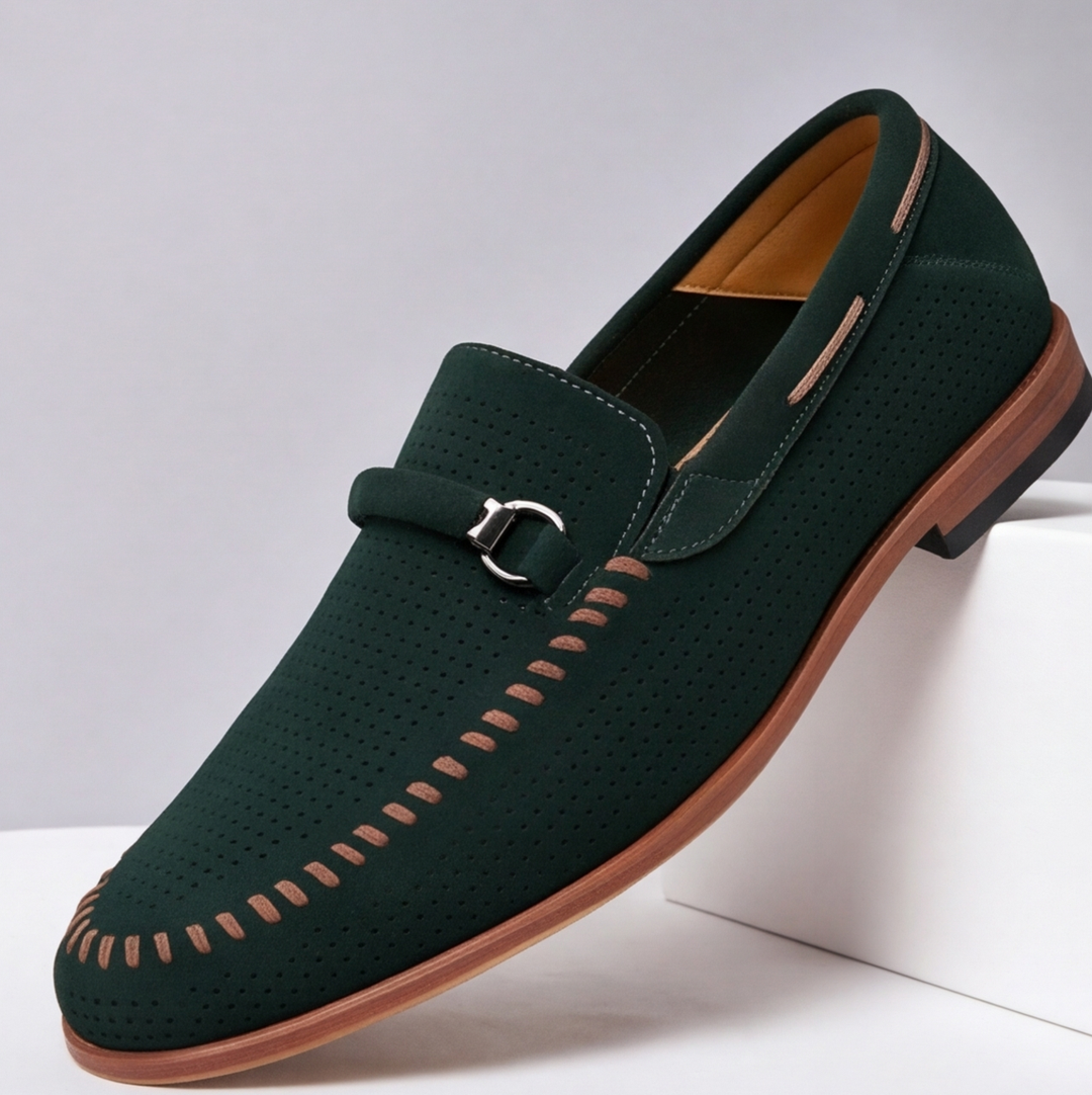 Men's Verona Perforated Loafers, a stylish & comfortable slip-on shoe for any occasion.