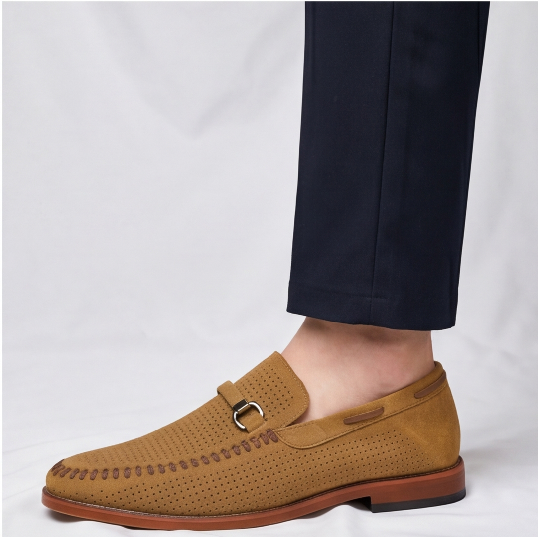 Durable Men's Verona Perforated Loafers with cushioned sole for ultimate walking comfort.