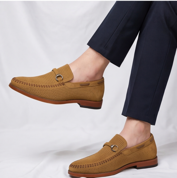 Versatile Men's Verona Perforated Loafers, suitable as dress shoes or casual footwear.