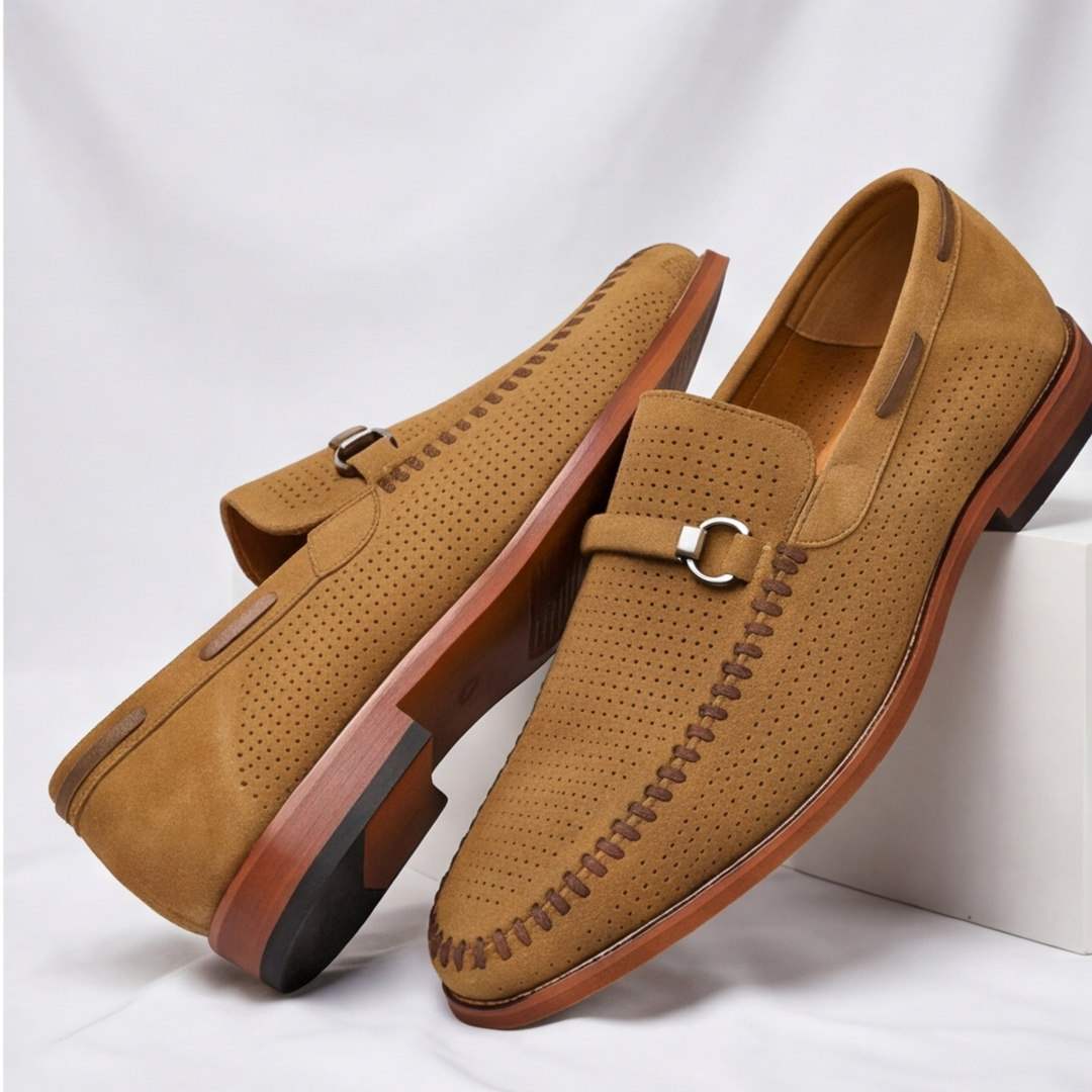 Fashionable men's casual loafers, Verona Perforated style, easy slip-on design for daily wear.