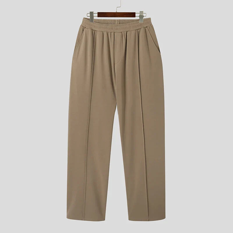 Black Men's Verona Pleated Dress Trousers, offering classic style and comfortable fit for any occasion.