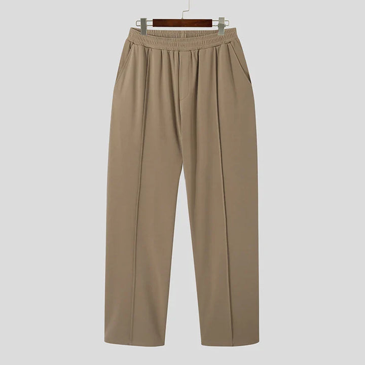 Black Men's Verona Pleated Dress Trousers, offering classic style and comfortable fit for any occasion.