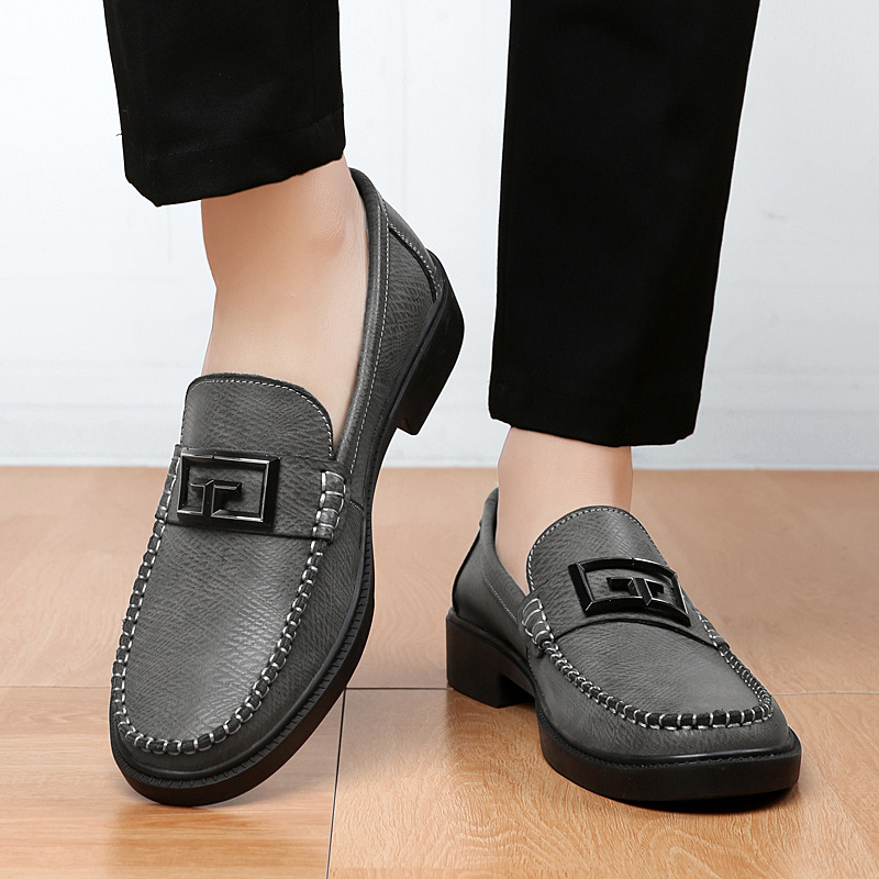 Sophisticated men's slip-on formal shoes, featuring a sleek buckle and comfortable fit.