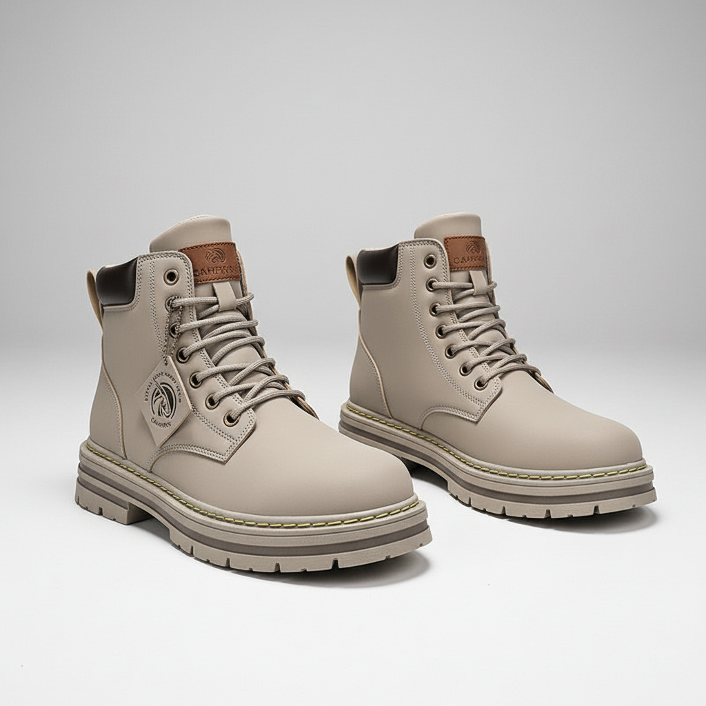 Pair of durable men's Aaron casual boots, ideal for everyday wear, emphasizing comfort and versatile style.