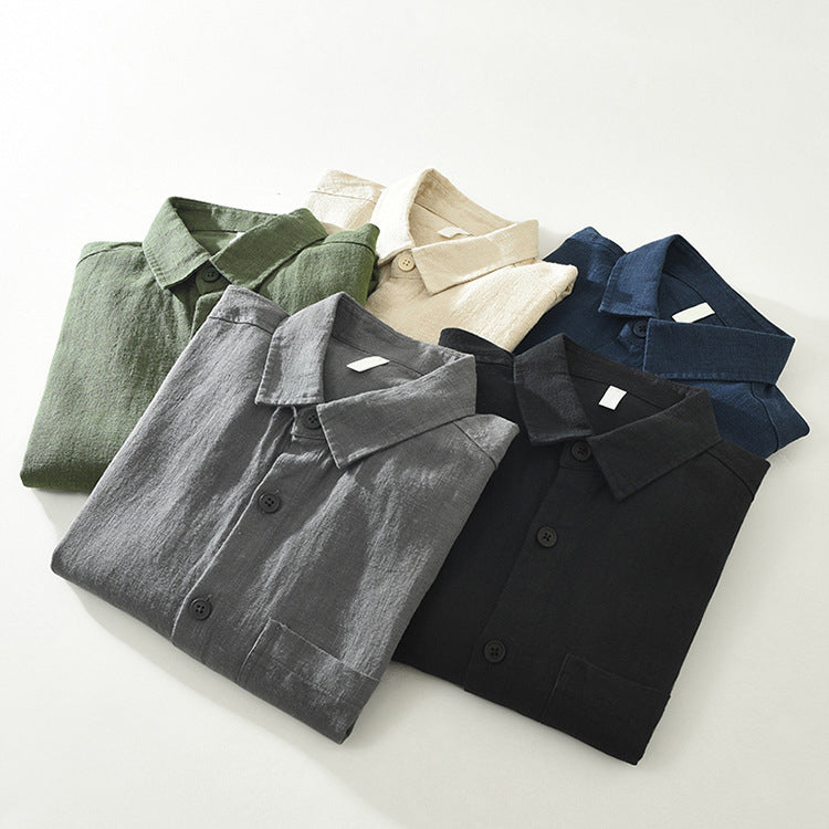 Versatile men's button-up shacket, a comfortable shirt-jacket for effortless style.