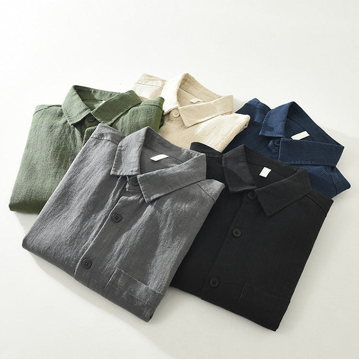 Versatile men's button-up shacket, a comfortable shirt-jacket for effortless style.